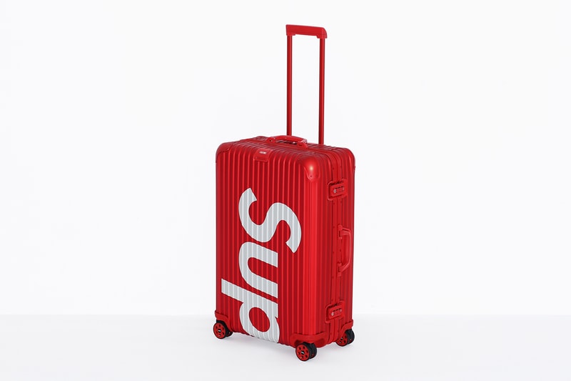 슈프림 x 리모와 캐리어 봄 토파즈 멀티휠 공식 사진 2018 supreme rimowa spring luggage official photos topas multiwheel