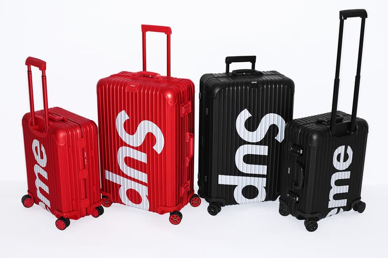 슈프림 x 리모와 캐리어 봄 토파즈 멀티휠 공식 사진 2018 supreme rimowa spring luggage official photos topas multiwheel