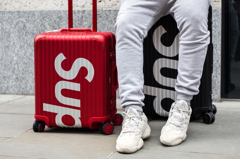 슈프림 리모와 캐리어 트롤리 스트릿 스타일 2018 supreme rimowa luggage trolley street style