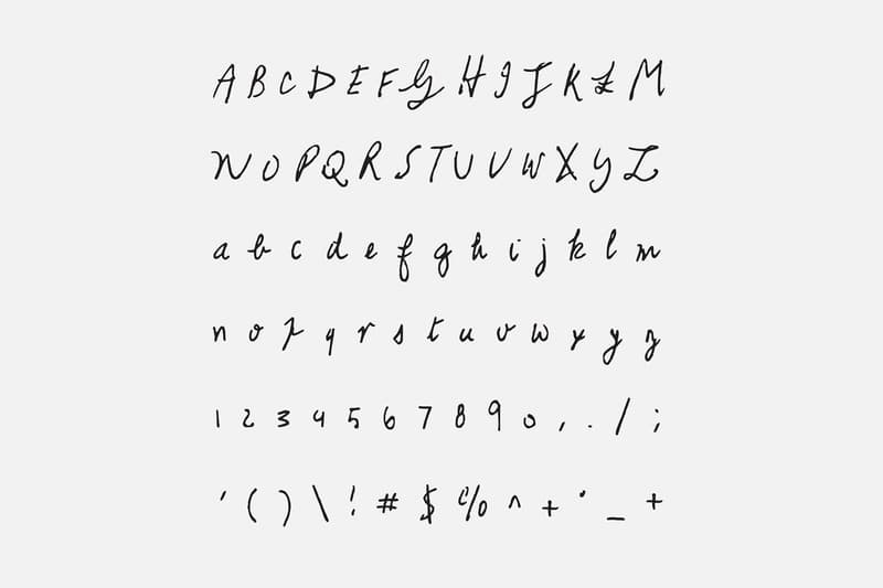 존 레논, 데이비드 보위, 커트 코베인, 레너드 코헨, 세르지 갱스부르, 친필 편지 송라이터 폰트 typefaces songwriter fonts david bowie kurt cobain john lennon leonard cohen serge gainsbourg 2018