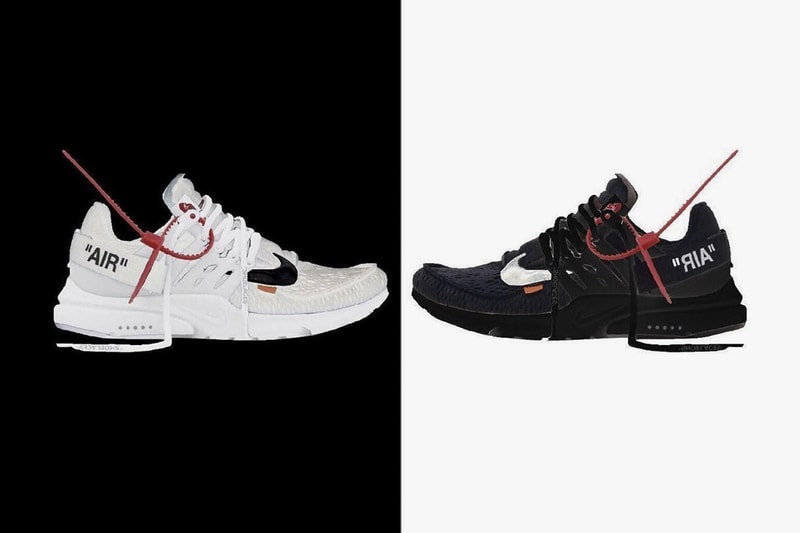버질 아블로 x 나이키 '더 텐' 파트 2 에어 프레스토 virgil abloh nike air presto black white 2018 first look
