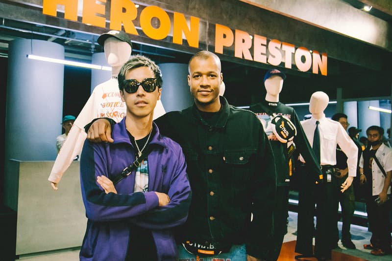 헤론 프레스턴 x HBX '에어본' 컬렉션 론칭 현장 heron preston airborne launch party 2018