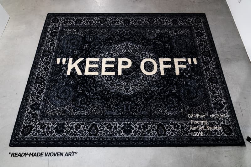 버질 아블로 x 이케아 'MARKERAD' 가구 컬렉션 공개 ikea virgil abloh furniture carpet markerad