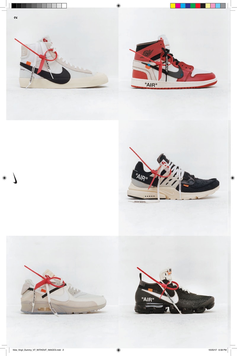 버질 아블로 x 나이키, '더 텐' 디자인 스토리 "텍스트 북" 공개 2018 nike virgil abloh the ten textbook design book pdf download