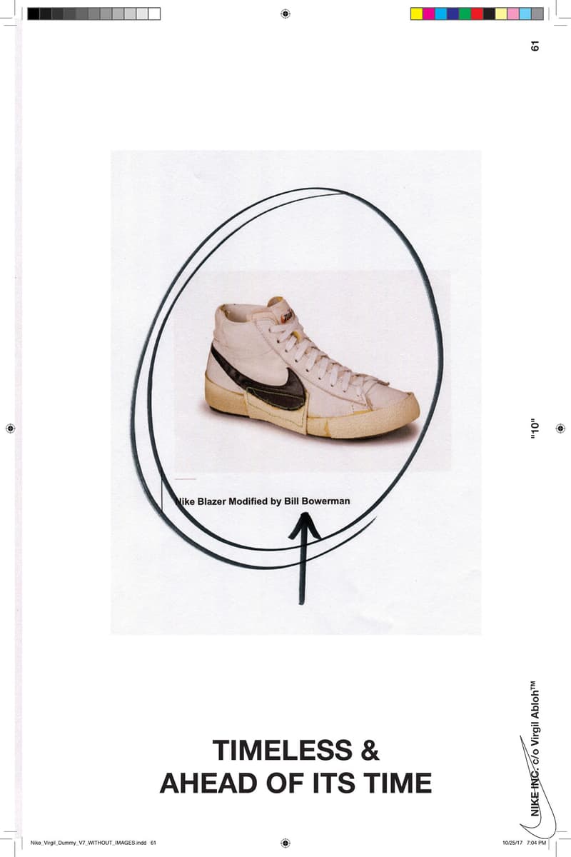 버질 아블로 x 나이키, '더 텐' 디자인 스토리 "텍스트 북" 공개 2018 nike virgil abloh the ten textbook design book pdf download