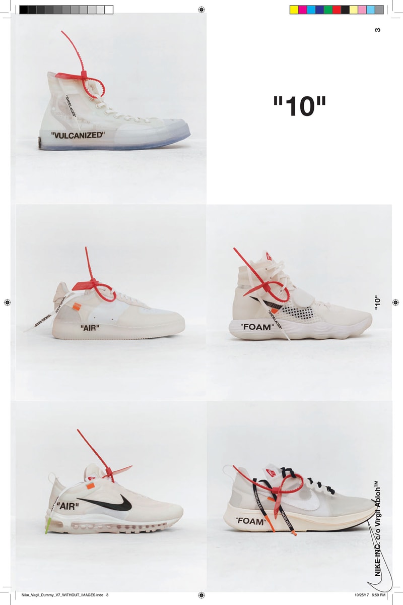 버질 아블로 x 나이키, '더 텐' 디자인 스토리 "텍스트 북" 공개 2018 nike virgil abloh the ten textbook design book pdf download