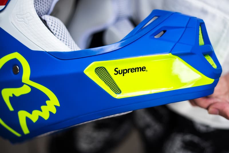 슈프림 폭스 레이싱 바이크 헬멧 베스트 액세서리 2018 supreme fox racing collaboration bike handles vest helmet