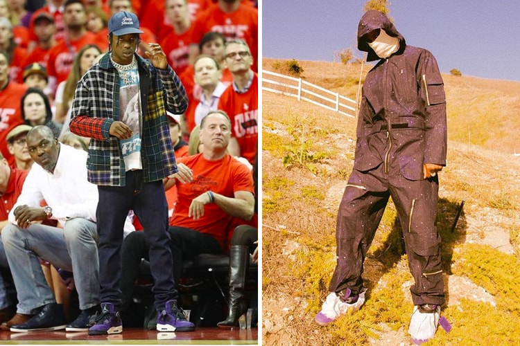 트래비스 스콧, 새로운 보라색 에어 조던 4 유출