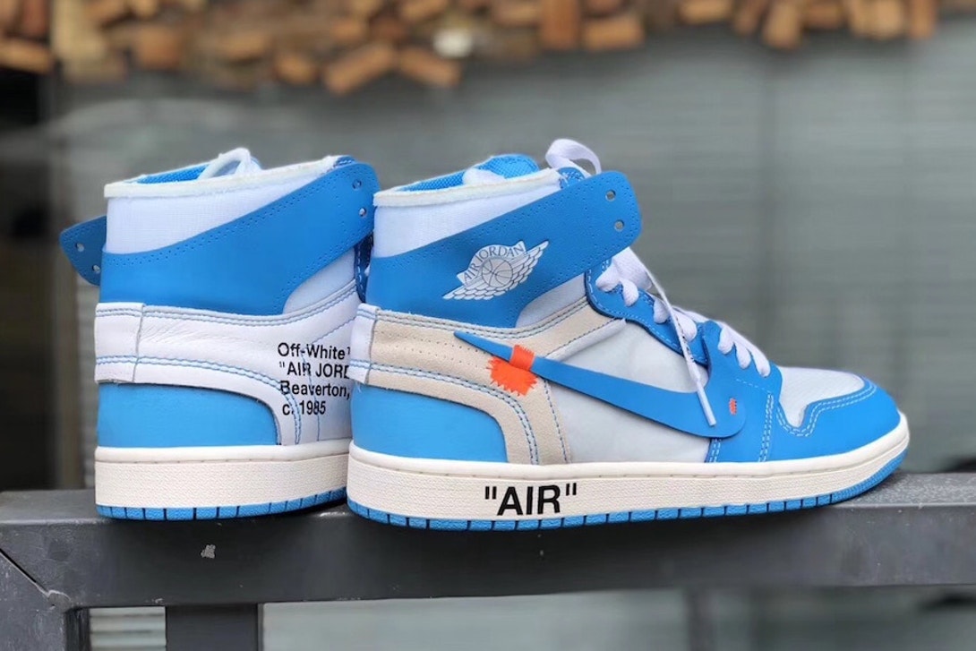 버질 아블로 x 에어 조던 1 'UNC' 아동용 모델 출시? virgil abloh air jordan 1 unc detailed look 2018