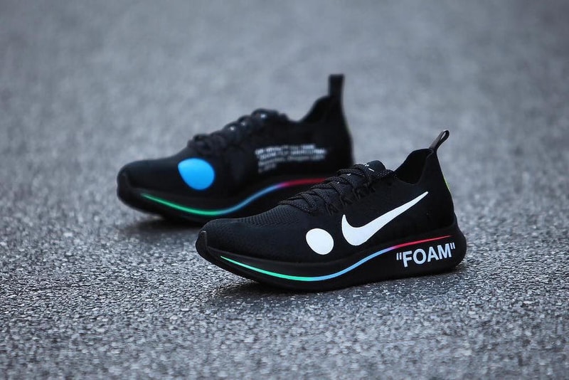 버질 아블로 x 나이키 줌 플라이 머큐리얼 플라이니트 새 색상 virgil abloh nike zoom fly mercurial flyknit black colorway 2018