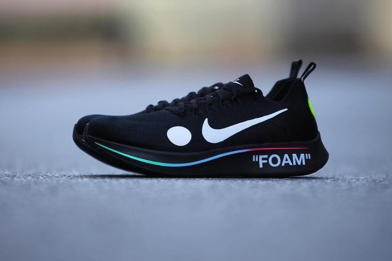버질 아블로 x 나이키 줌 플라이 머큐리얼 플라이니트 새 색상 virgil abloh nike zoom fly mercurial flyknit black colorway 2018