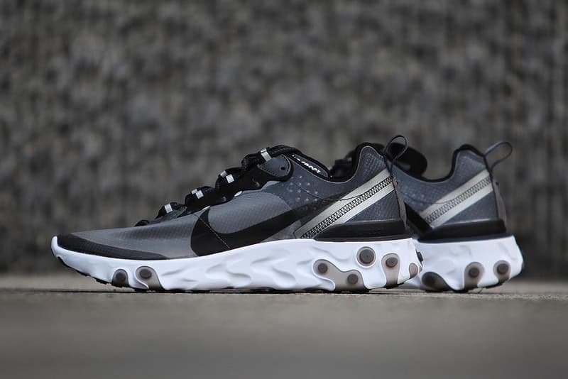 나이키 리액트 엘리먼트 87 언더커버 협업 2018 블랙 화이트 nike react element undercover black white general release