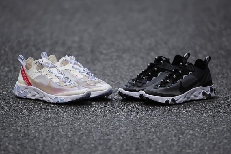 나이키 리액트 엘리먼트 87 언더커버 협업 2018 블랙 화이트 nike react element undercover black white general release