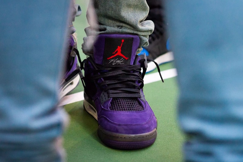 트래비스 스콧 x 에어 조던 4 퍼플 착용컷 travis scott air jordan 4 purple better look
