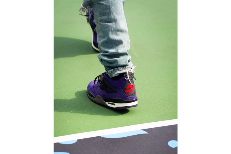트래비스 스콧 x 에어 조던 4 퍼플 착용컷 travis scott air jordan 4 purple better look