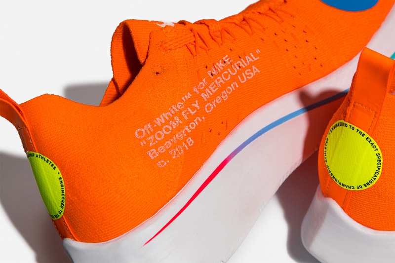 버질 아블로 나이키 줌 플라이 머큐리얼 플라이니트 상세 사진 2018 virgil abloh nike zoom fly mercurial flyknit closer look