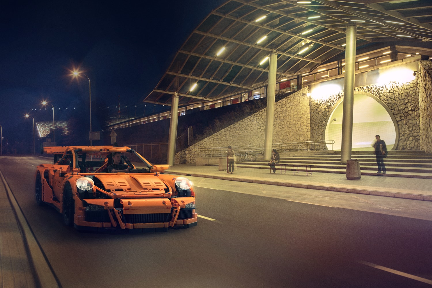 실사 크기 레고 포르쉐 GT3 스포츠카