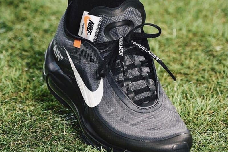 오프 화이트 x 나이키 에어맥스 97 ‘올블랙’ 미리보기