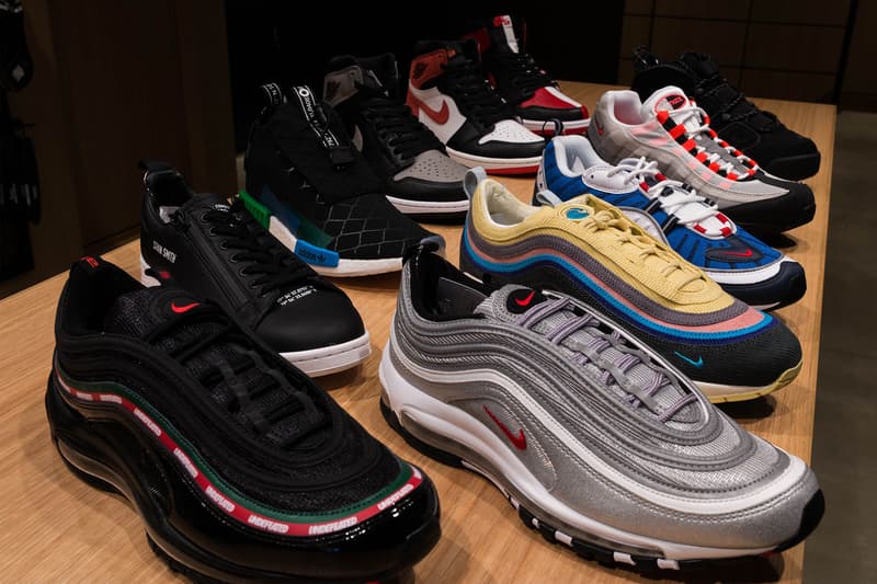 언디피티드 x 나이키 줌 코비 프로트로 1, 메이지도리 웨이스티드 유스 협업 2018 베르디 매장