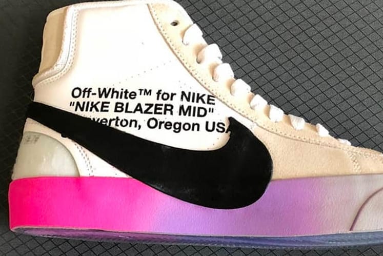 오프 화이트 x 나이키 블레이저 스튜디오 '무지개' 유출