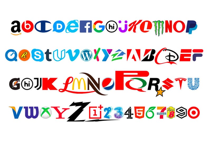 아마존, 맥도날드 등의 브랜드 로고로 폰트를 만들면 어떤 모습일까?