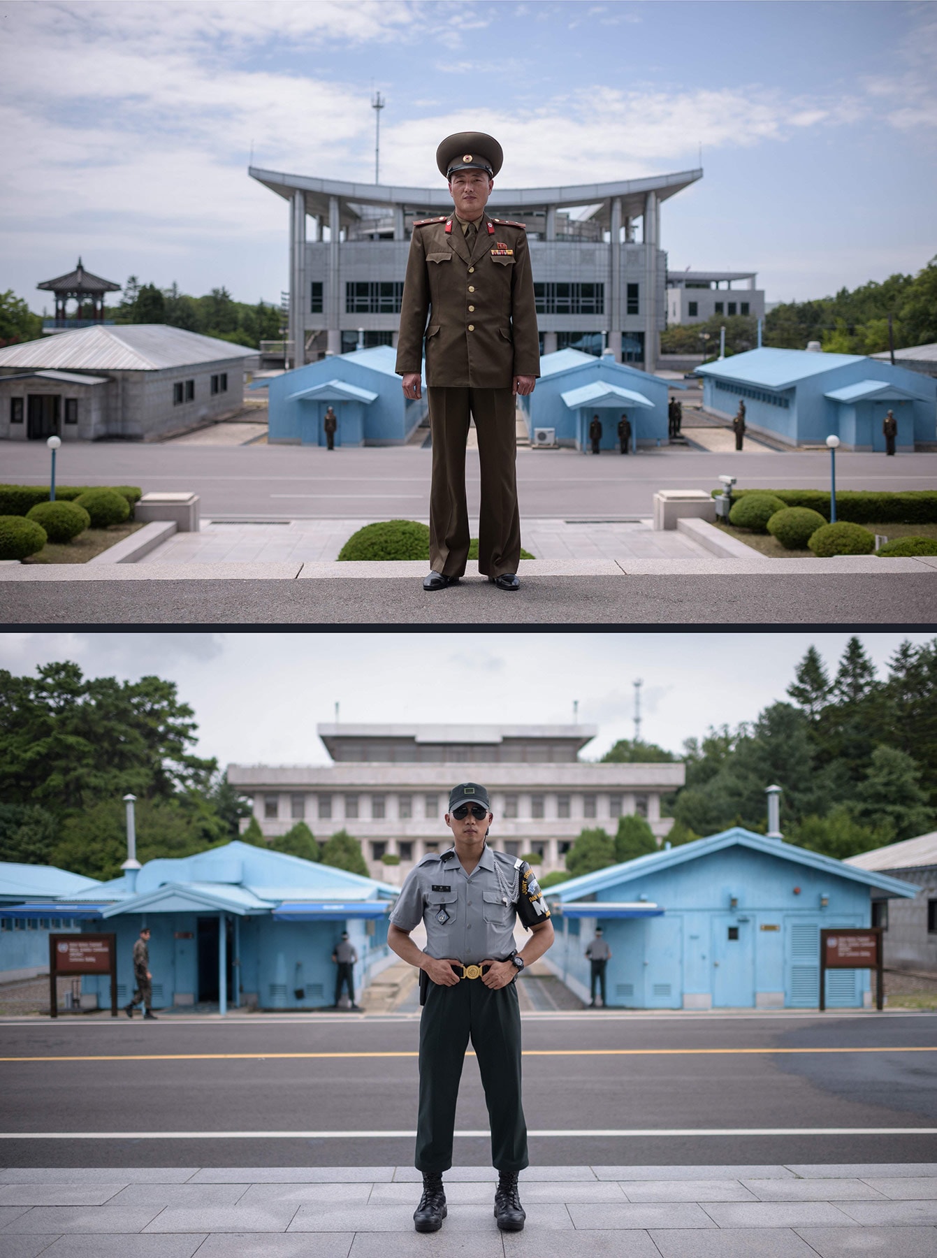 한국 북한 평양 서울 시민 직업 비교 사진