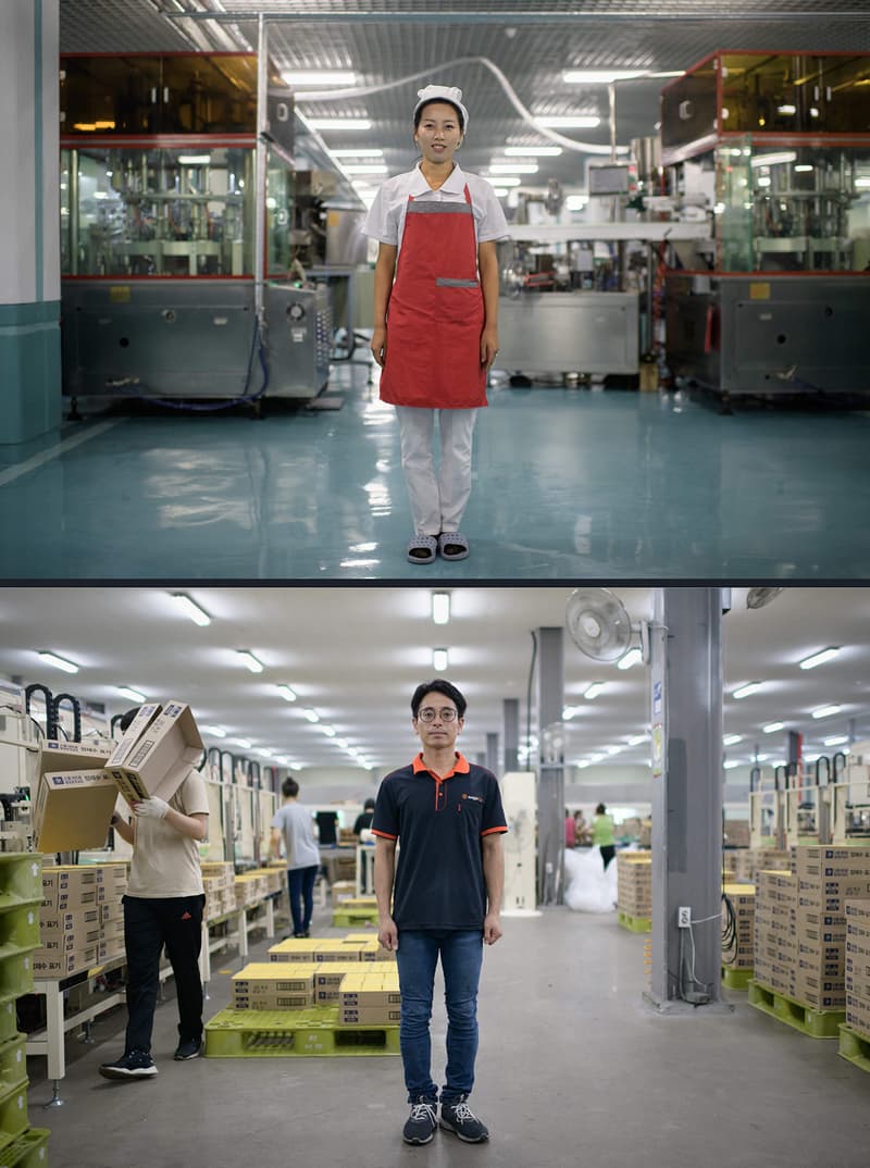 한국 북한 평양 서울 시민 직업 비교 사진