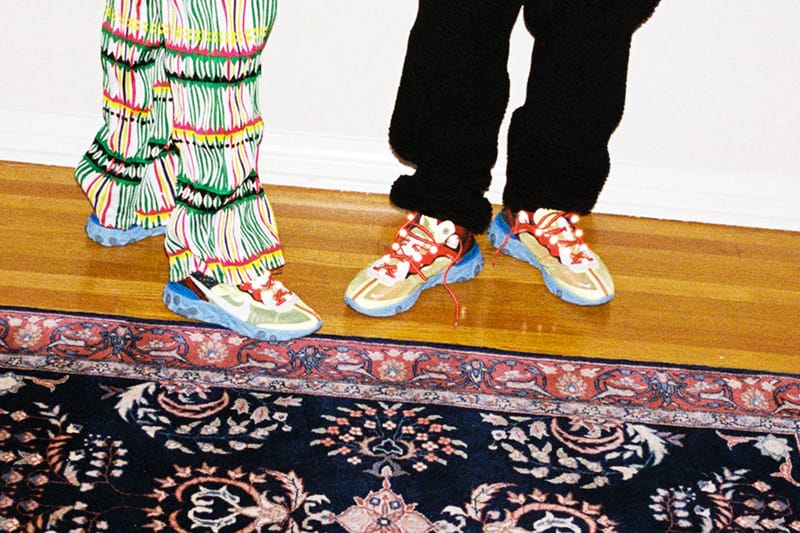 언디피티드가 스타일링한 언더커버 x 나이키 리액트 엘리먼트 87