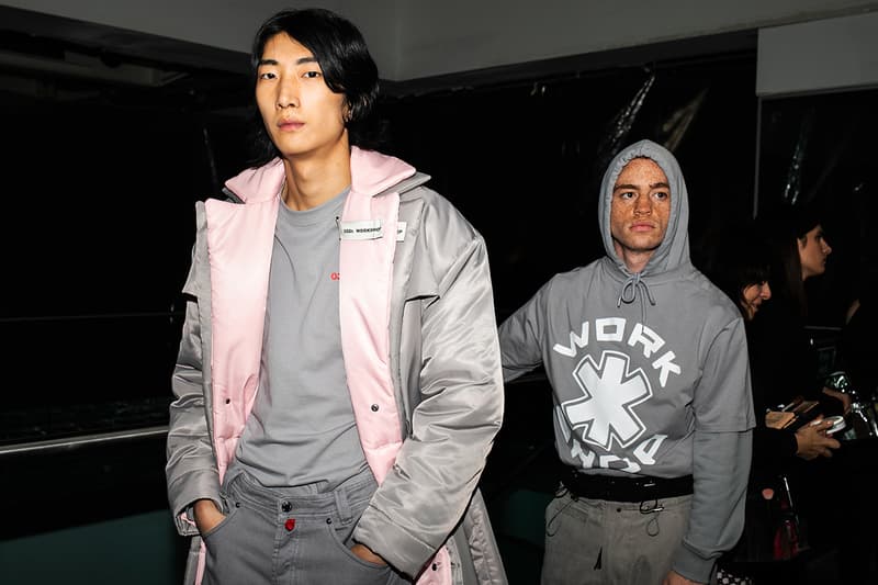 032c 두 번째 컬렉션 백스테이지 런던 패션쇼 코스믹 워크숍
