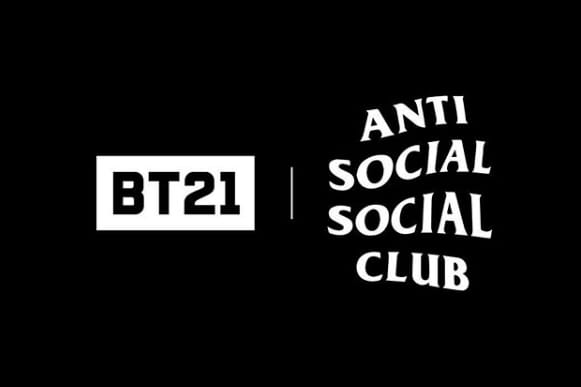 방탄소년단과 라인프렌즈의 BT21, 안티 소셜 소셜 클럽 협업 성사