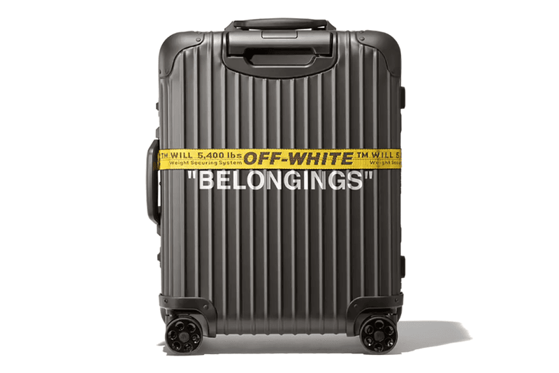 오프 화이트 x 리모와 검은색 "Personal Belongings" 러기지