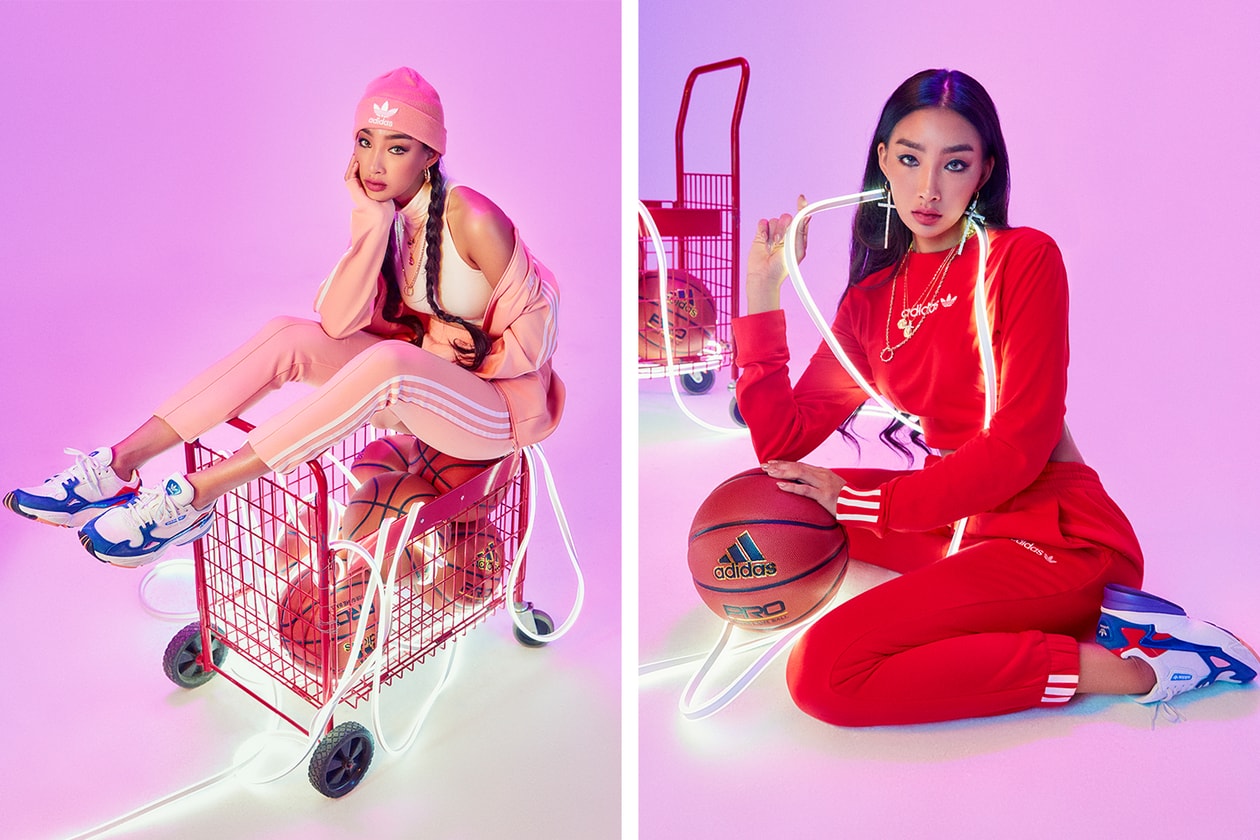 아디다스 오리지널스 2019 봄, 여름 팔콘 캠페인 문가비, 초유, 임수비 adidas-originals-falcon-campaign-with-moongabi-choyu-imsumi