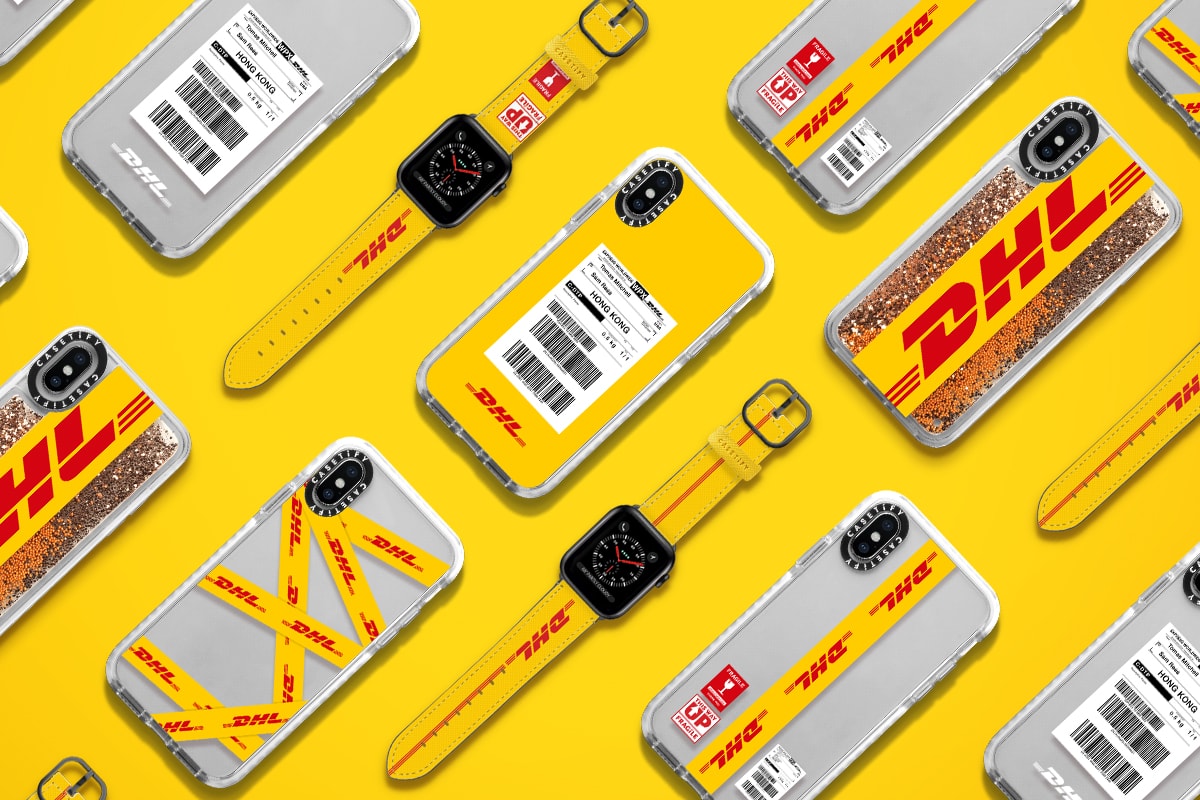 DHL x 케이스티파이 한정판 테크 액세서리 컬렉션 CASETiFY 휴대폰케이스 강화 케이스 애플 워치 밴드