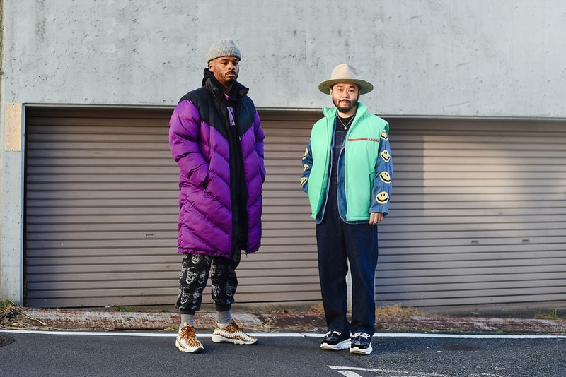 #Streetsnaps: 살레헤 벰버리, 코기 모토후미 2018 유나이티드 애로우 베르사체 체인 리액션