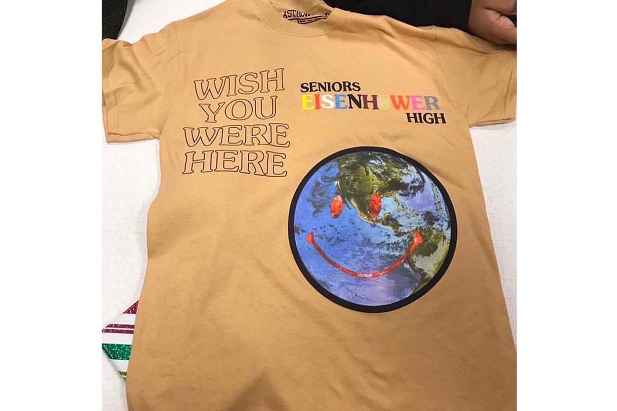 트래비스 스콧이 졸업 기념 티셔츠 만들어준 아이젠하워 고등학교 졸업 선물 래퍼