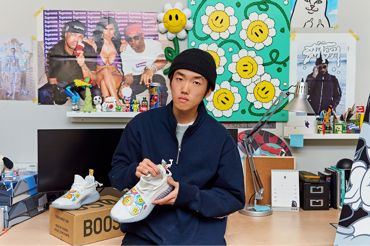 아디다스 오리지널스 이지 부스트 350 V2 트리플 화이트 아티스트 커스텀 2019 겨울 adidas-originals-yzy-350-v2-triple-white-diy