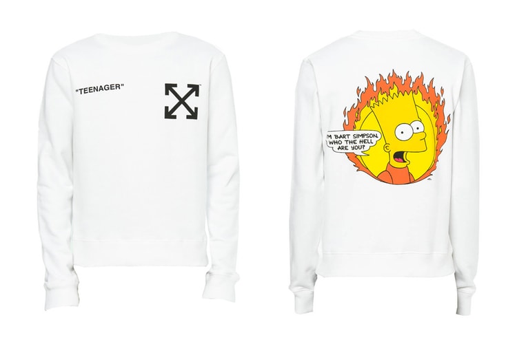 심슨 x 오프 화이트, 협업 티셔츠 4종 구매 좌표
