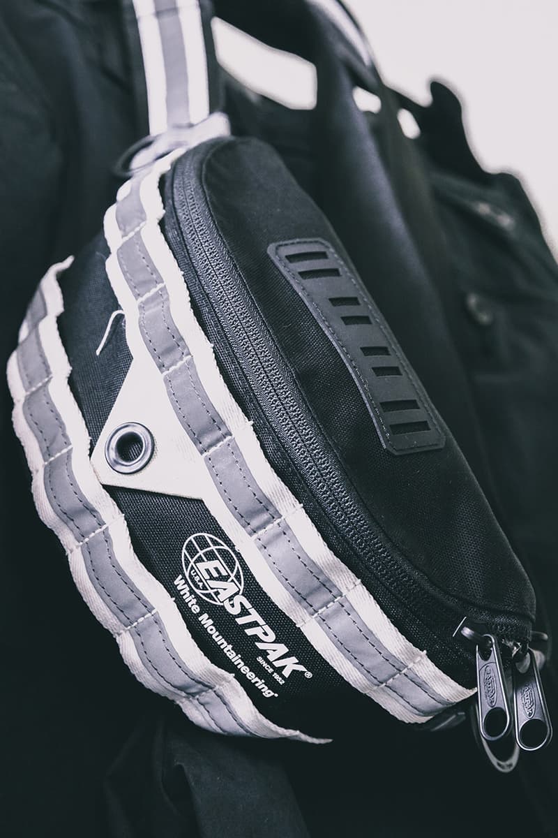 화이트 마운티니어링 x 이스트팩 가방 백팩 보스턴백 웨이스트백 리플렉티브 테이프