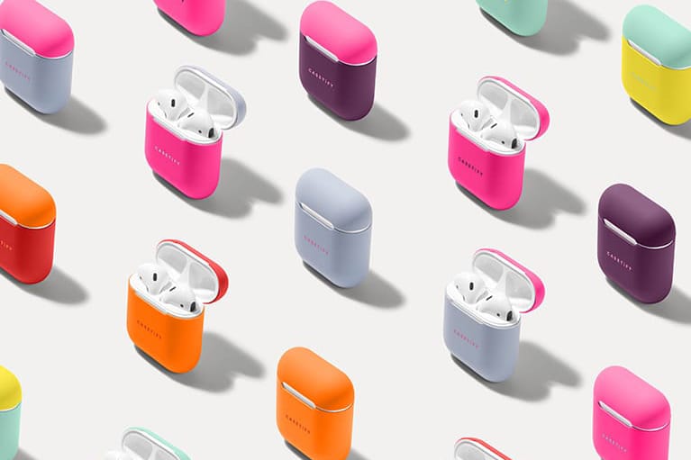 에어팟 1·2세대를 위한 케이스티파이 투톤 실리콘 케이스