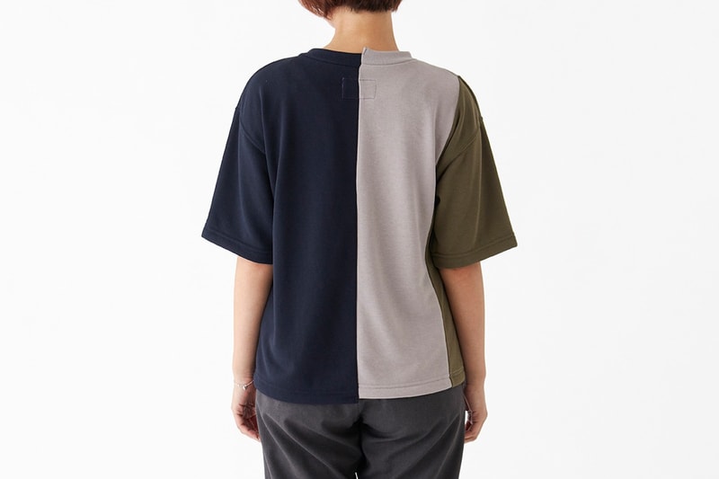 3장이 짜집기된 노스페이스 퍼플 라벨의 비대칭 티셔츠 2019 나나미카
