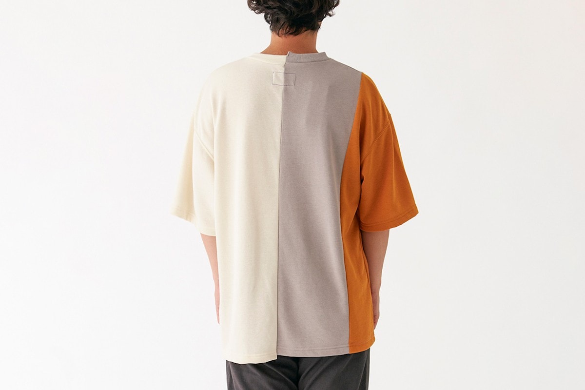 3장이 짜집기된 노스페이스 퍼플 라벨의 비대칭 티셔츠 2019 나나미카