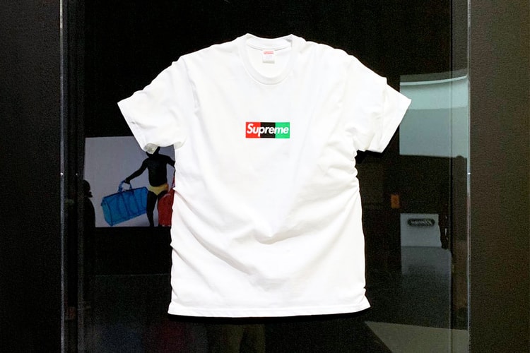 버질 아블로의 슈프림 박스 로고 티셔츠, 전시 '피겨스 오브 스피치'를 통해 공개