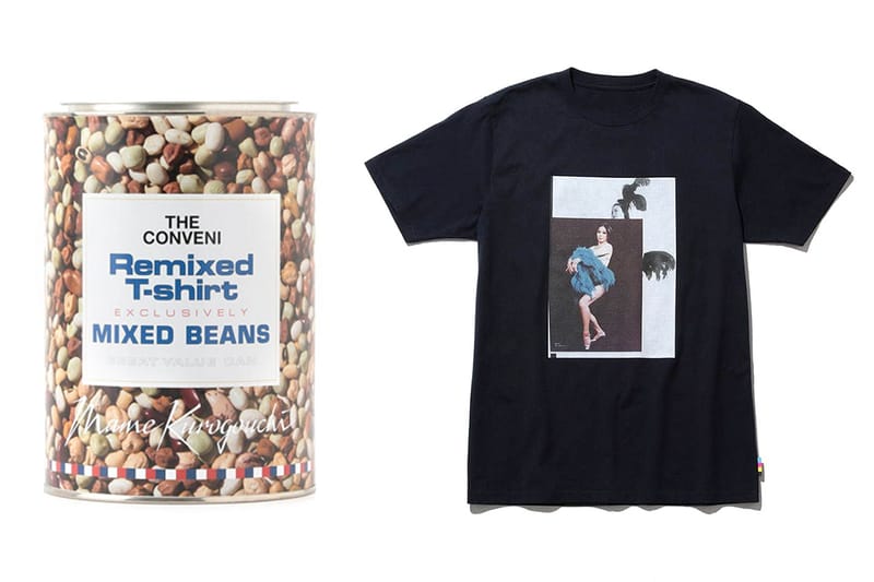 마메 쿠로고우치와의 협업으로 탄생한 더 콘비니의 티셔츠와 면봉