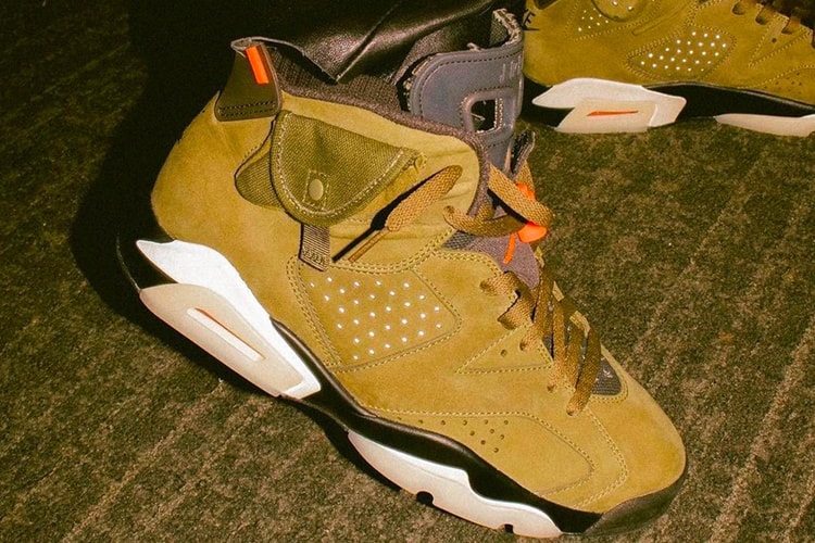 야광 아웃솔, 트래비스 스콧 x 에어 조던 6 캑터스 잭 '올리브' 발매 정보