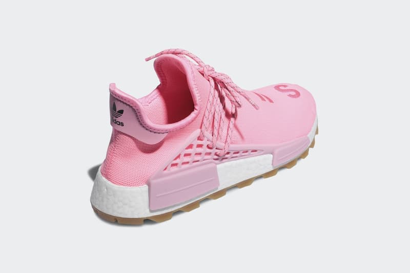 캔디같은 색감, 퍼렐 x 아디다스 오리지널스 NMD 휴 트레일 네온 핑크