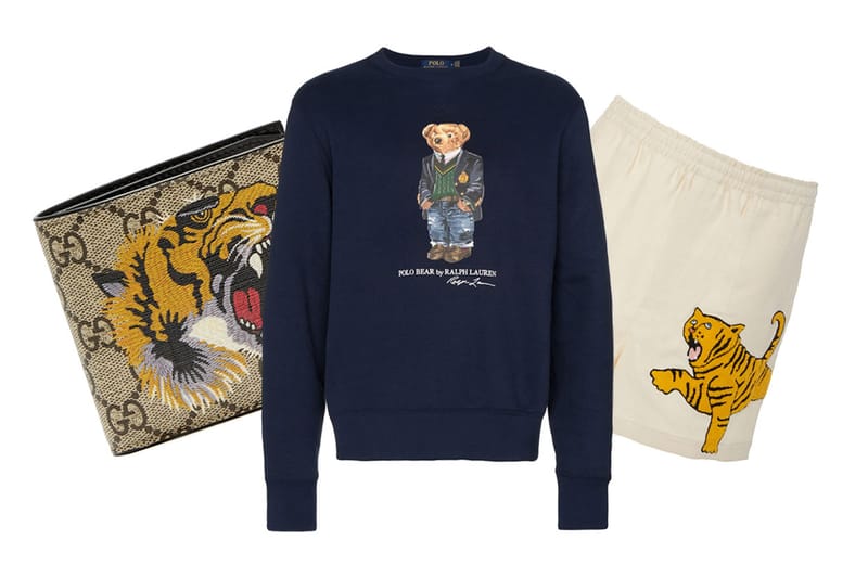 애니멀 프린트가 새겨진 볼캡, 스웨트셔츠 그리고 액세서리