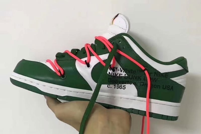 버질 아블로, 오프 화이트 x 나이키 덩크 로우 ‘파인 그린’ 출시 예고