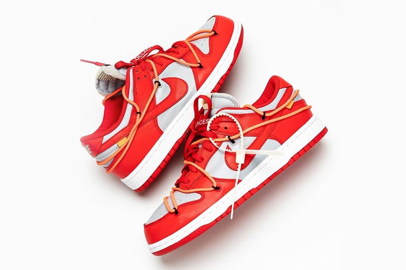 오프 화이트와 나이키의 협업 덩크 로우, 발매 정보 공개