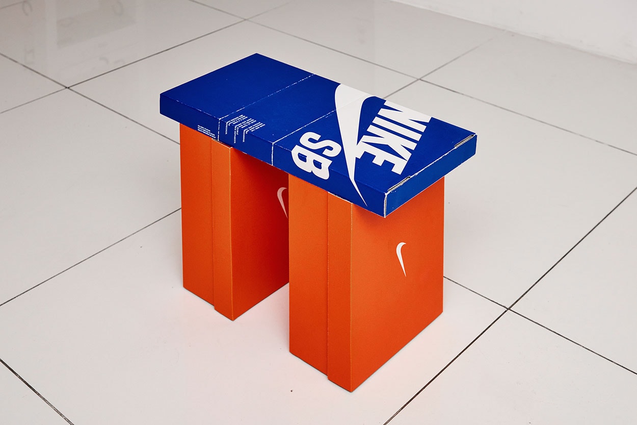 이규한 작가의 ‘ON MY SEAT’ 전시 정보, 나이키 신발 상자로 가구 제작하다