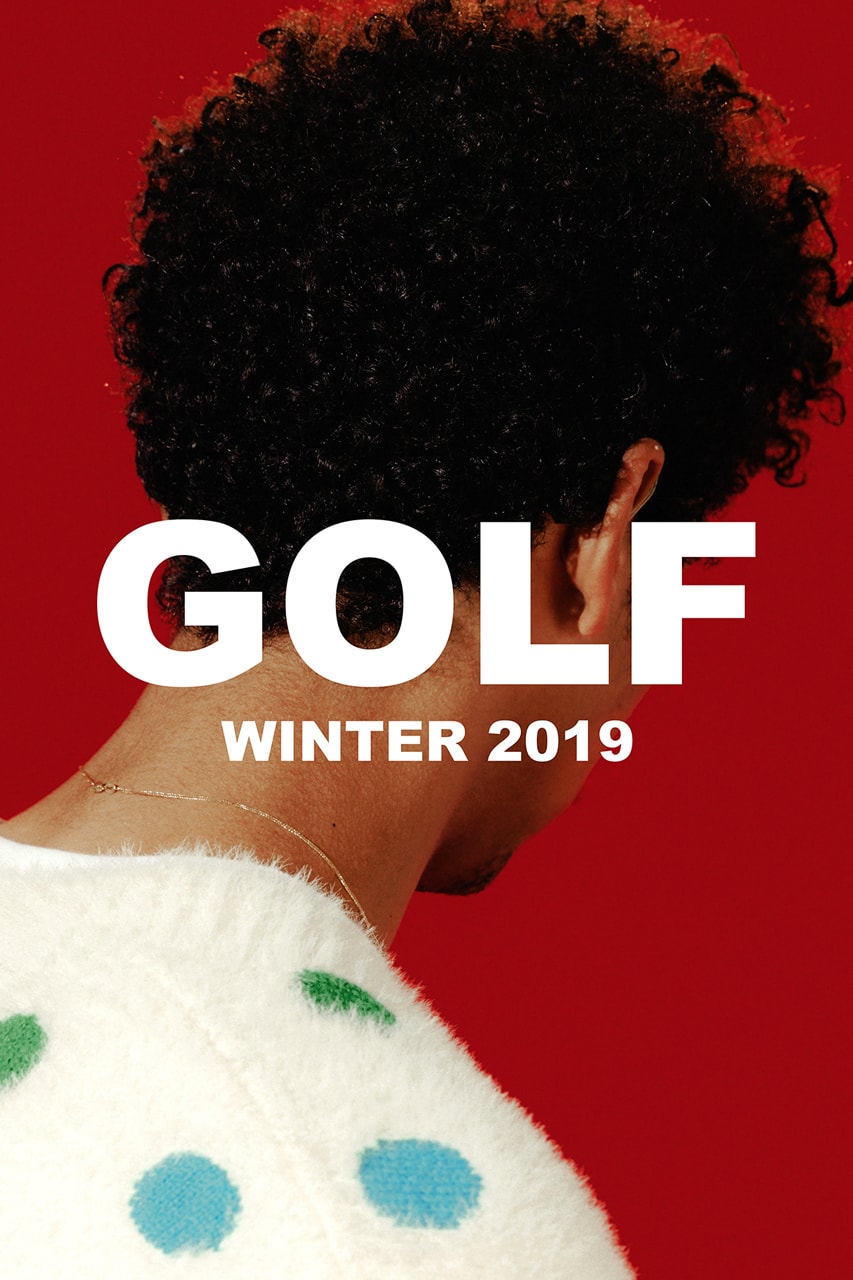 타일러 더 크리에이터의 골프왕 2019 겨울 컬렉션 룩북 및 발매 정보, 패딩 재킷, 불꽃 그래픽